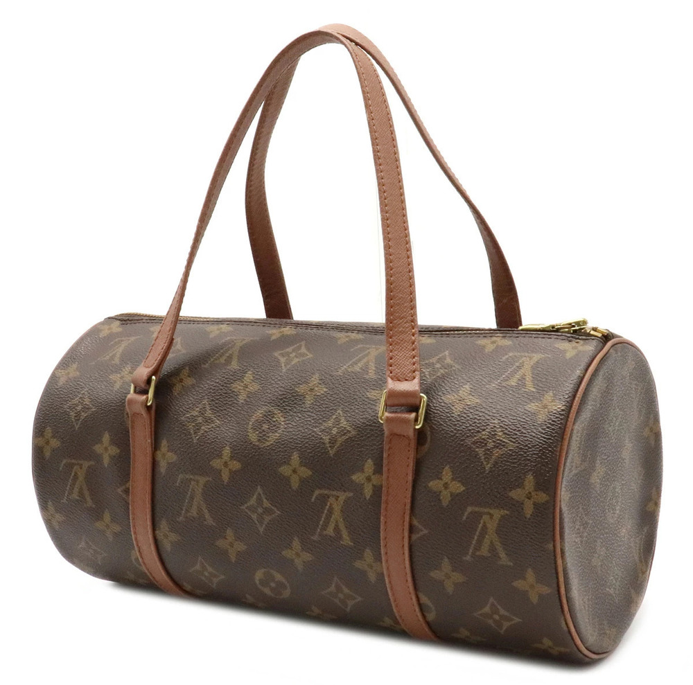 Louis Vuitton Cylindrical Pouch Monogram Handbag Papillon Brown